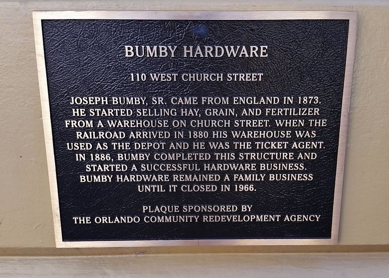 Bumby Hardware Marker. Click for full size. Bumby Hardware Marker image. Click for full size.