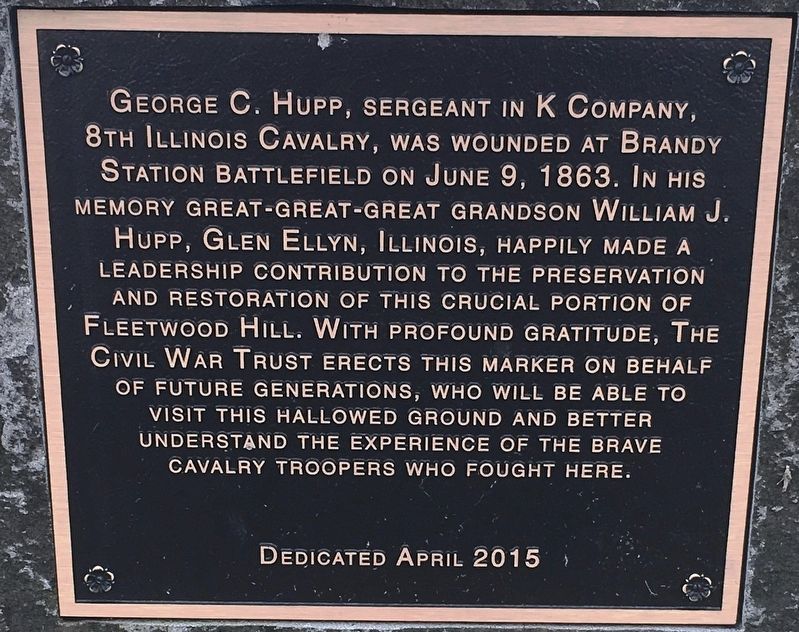 George C. Hupp Marker image. Click for full size.