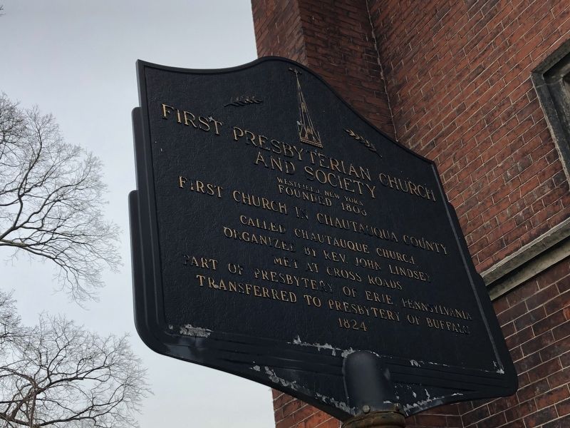 First Presbyterian Church and Society Marker. Click for full size. First Presbyterian Church and Society Marker image. Click for full size.