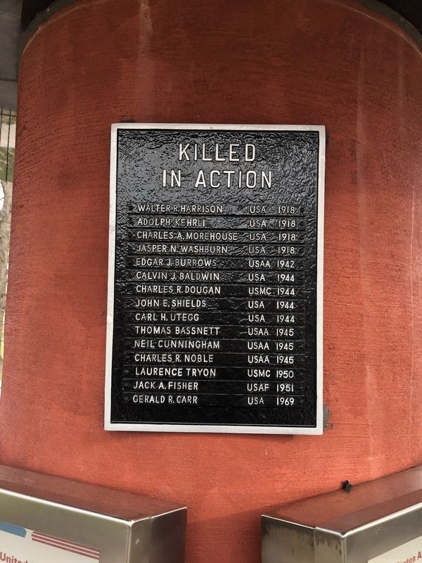Ripley Veterans' Roll of Honor Monument. Click for full size. Ripley Veterans' Roll of Honor Monument image. Click for full size.