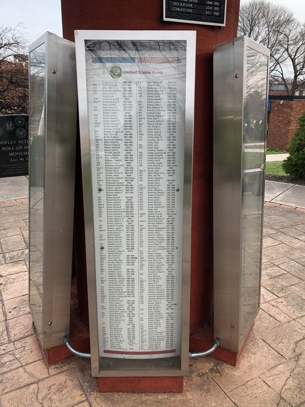 Ripley Veterans' Roll of Honor Monument. Click for full size. Ripley Veterans' Roll of Honor Monument image. Click for full size.