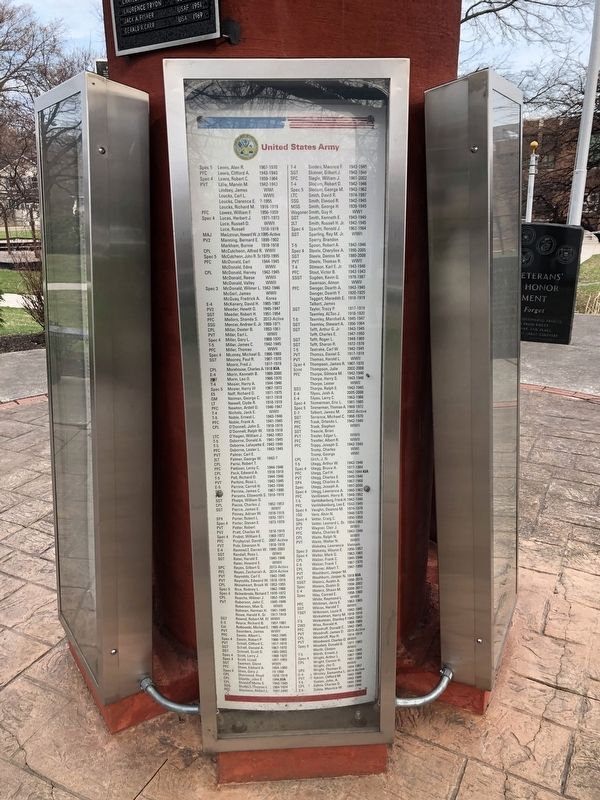 Ripley Veterans' Roll of Honor Monument. Click for full size. Ripley Veterans' Roll of Honor Monument image. Click for full size.