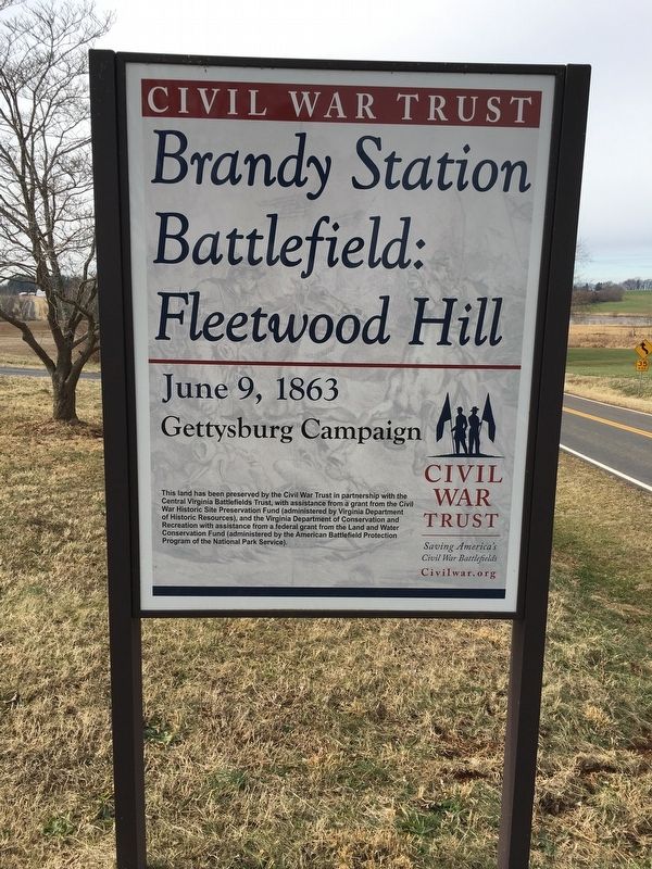 Civil War Trust Fleetwood Hill Battlefield Sign image. Click for full size.
