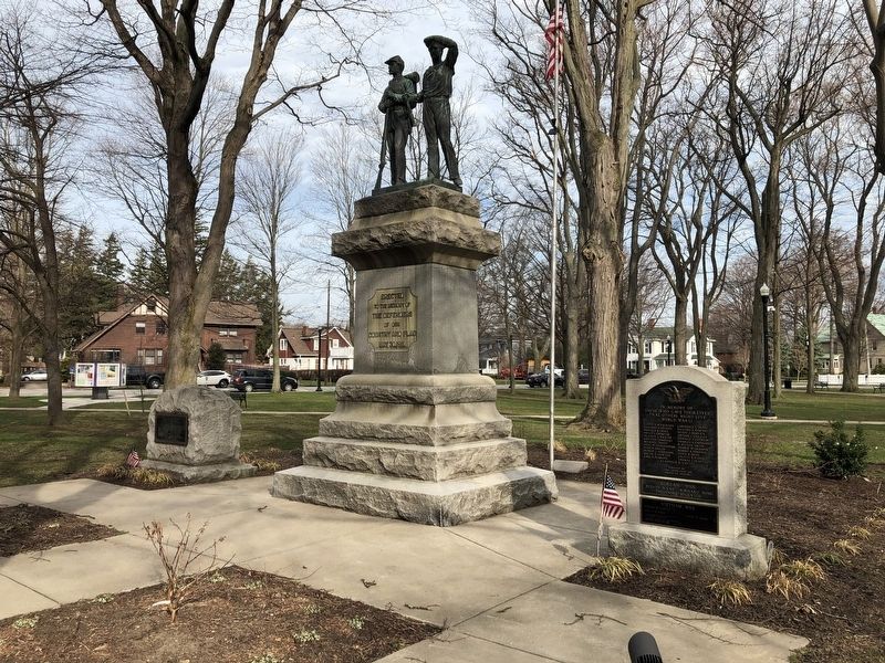 Erected to the Memory of the Defenders of Our Country and Flag Marker. Click for full size. Erected to the Memory of the Defenders of Our Country and Flag Marker image. Click for full size.