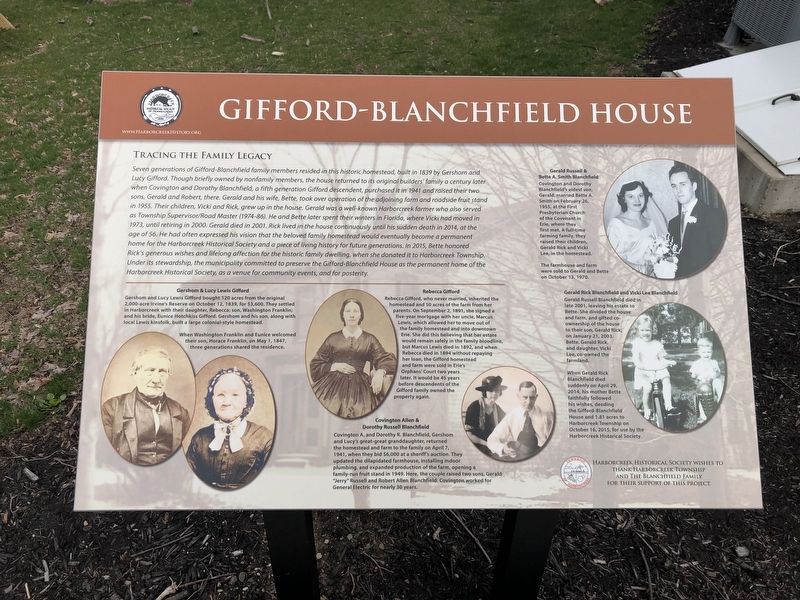 Gifford-Blanchfield House Marker image. Click for full size.