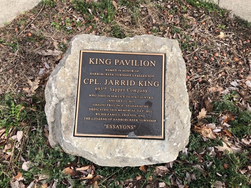 King Pavilion Marker. Click for full size. King Pavilion Marker image. Click for full size.