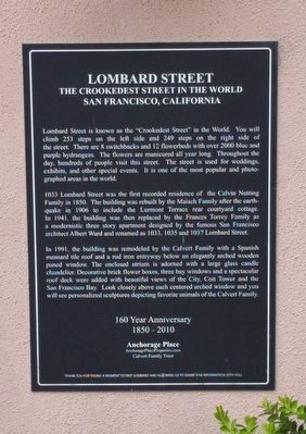 Lombard Street Marker. Click for full size. Lombard Street Marker image. Click for full size.