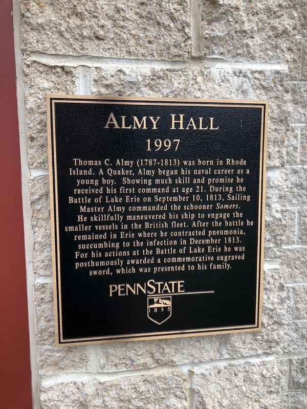 Almy Hall Marker image. Click for full size.