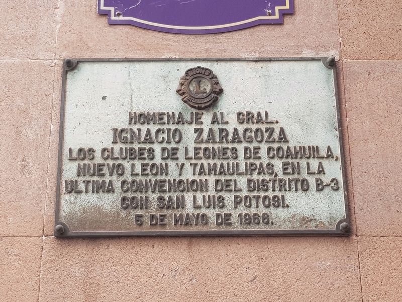 General Ignacio Zaragoza Marker. Click for full size. General Ignacio Zaragoza Marker image. Click for full size.
