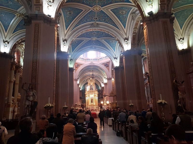 An interior view of the San Luis Potosí Cathedral. Click for full size. An interior view of the San Luis Potosí Cathedral image. Click for full size.