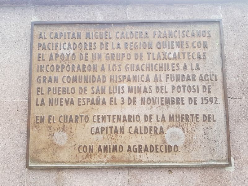 Capit�n Miguel Caldera Marker image. Click for full size.