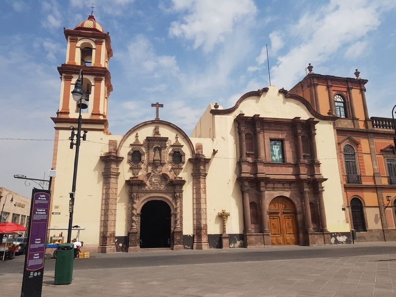 Loreto Chapel / Jesuit Temple / Former Jesuit Convent and School Marker. Click for full size. Loreto Chapel / Jesuit Temple / Former Jesuit Convent and School Marker image. Click for full size.