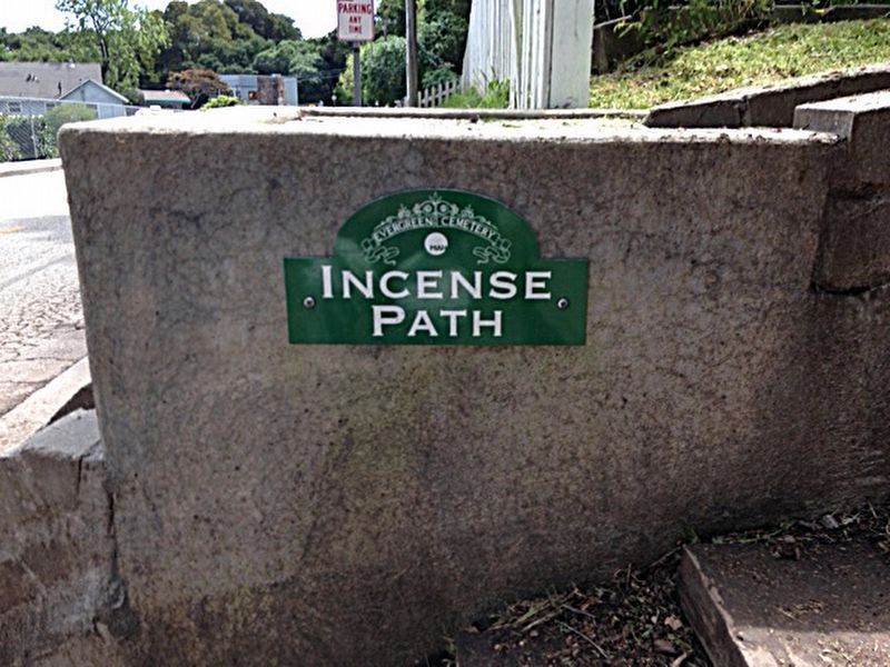 Evergreen Cemetery Incense Path image. Click for full size.