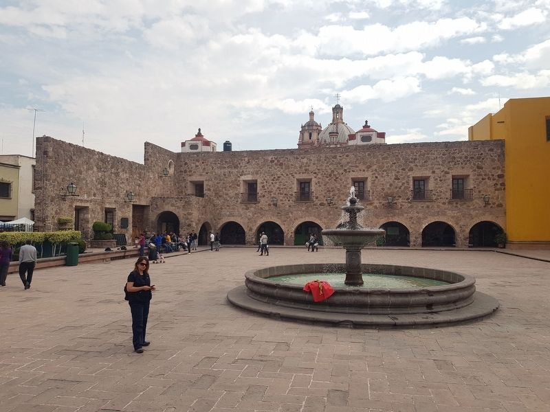 A view of the Aranzazú Square and fountain. Click for full size. A view of the Aranzazú Square and fountain image. Click for full size.