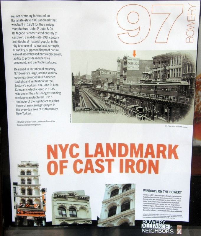NYC Landmark Of Cast Iron Marker image. Click for full size.