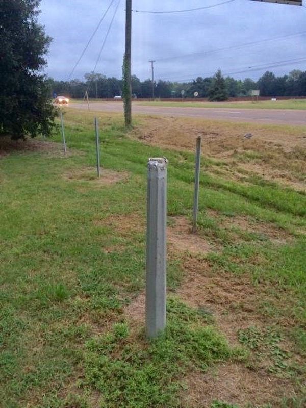 Only marker pole is still left after many years. image. Click for full size.