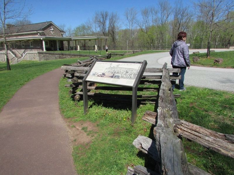 Remembering Valley Forge Marker (new location). Click for full size. Remembering Valley Forge Marker (new location) image. Click for full size.