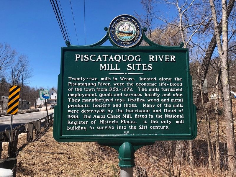 Piscataquog River Mill Sites Marker image. Click for full size.