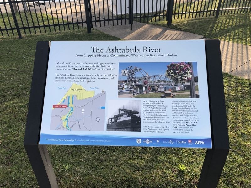 The Ashtabula River Marker. Click for full size. The Ashtabula River Marker image. Click for full size.