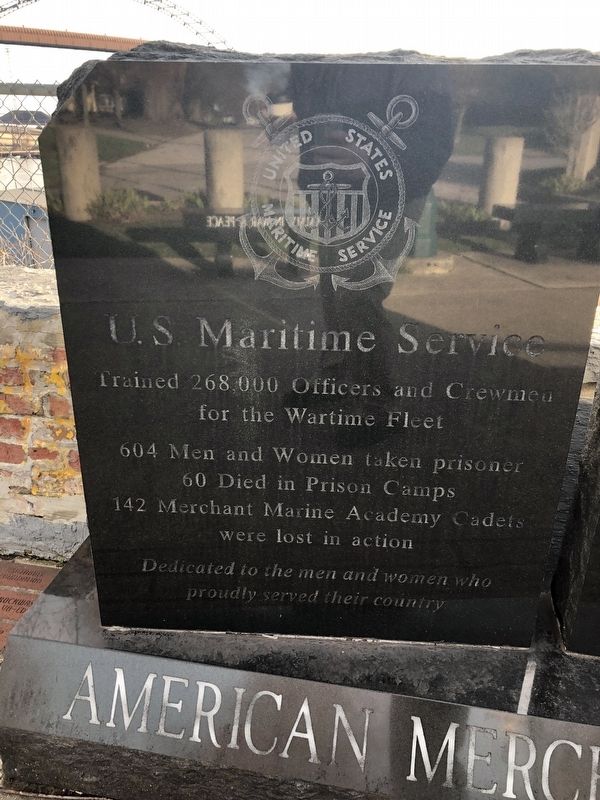 American Merchant Marine Veterans Memorial. Click for full size. American Merchant Marine Veterans Memorial image. Click for full size.