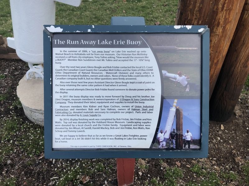 The Run Away Lake Erie Buoy Marker image. Click for full size.
