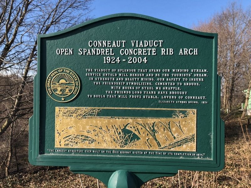 Conneaut Viaduct Marker. Click for full size. Conneaut Viaduct Marker image. Click for full size.