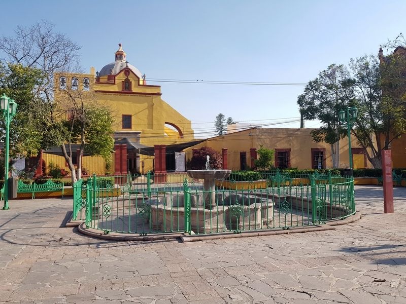 Plaza de San Sebastin / Casa del Faldn / Temple of San Sebastin and Marker image. Click for full size.