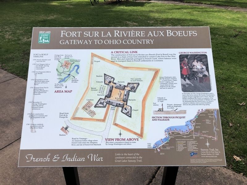 Fort Sur La Rivière Aux Boeufs Marker image. Click for full size.