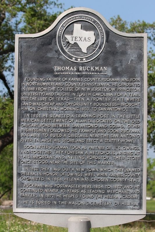 Thomas Ruckman Marker image. Click for full size.