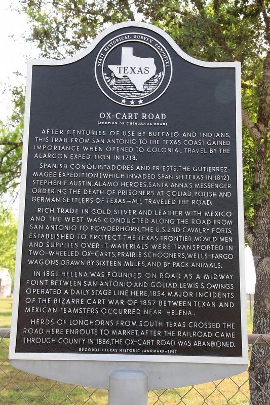 Ox-Cart Road Marker image. Click for full size.