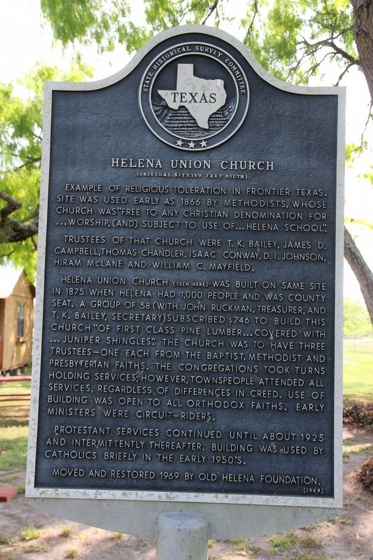Helena Union Church Marker image. Click for full size.