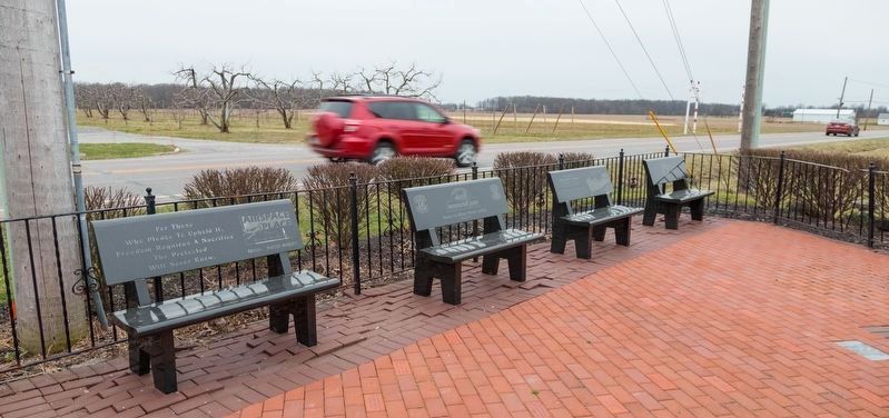 Donated Benches Facing the Memorial image. Click for full size.