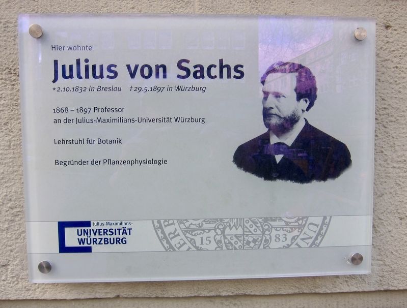Julius von Sachs Marker image. Click for full size.