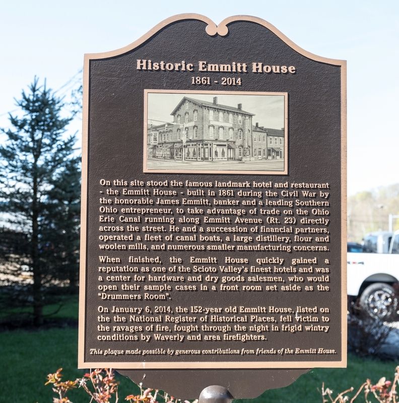 Historic Emmitt House Marker. Click for full size. Historic Emmitt House Marker image. Click for full size.