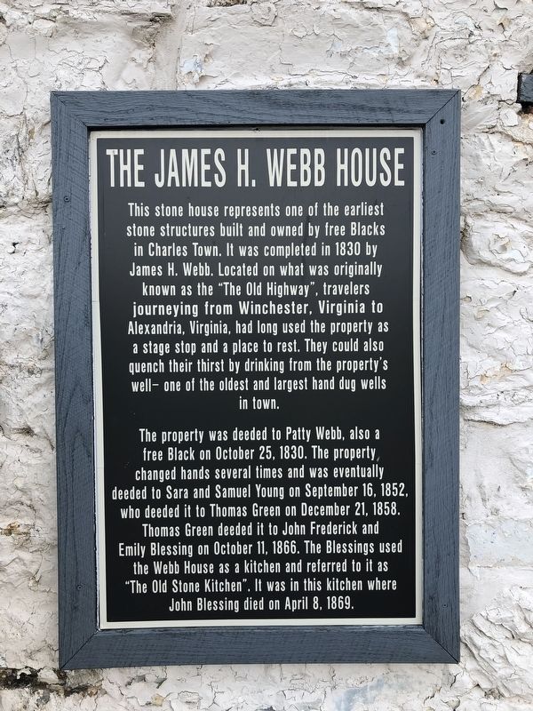 The James H. Webb House Marker image. Click for full size.