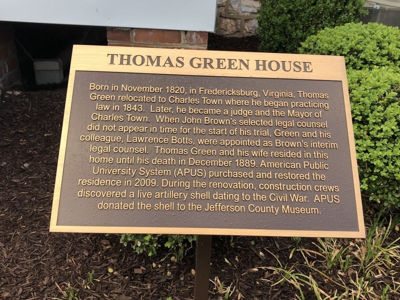 Thomas Green House Marker image. Click for full size.