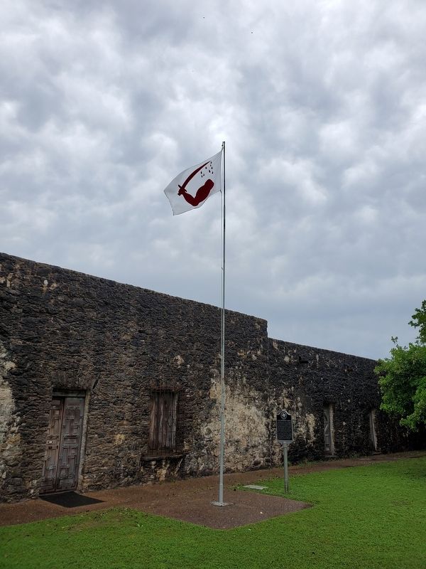 Replica of Texas Independence Flagpole image. Click for full size.