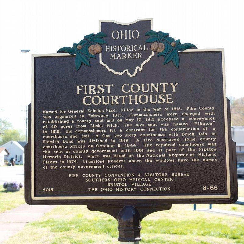 First County Courthouse side of marker. Click for full size. First County Courthouse side of marker image. Click for full size.