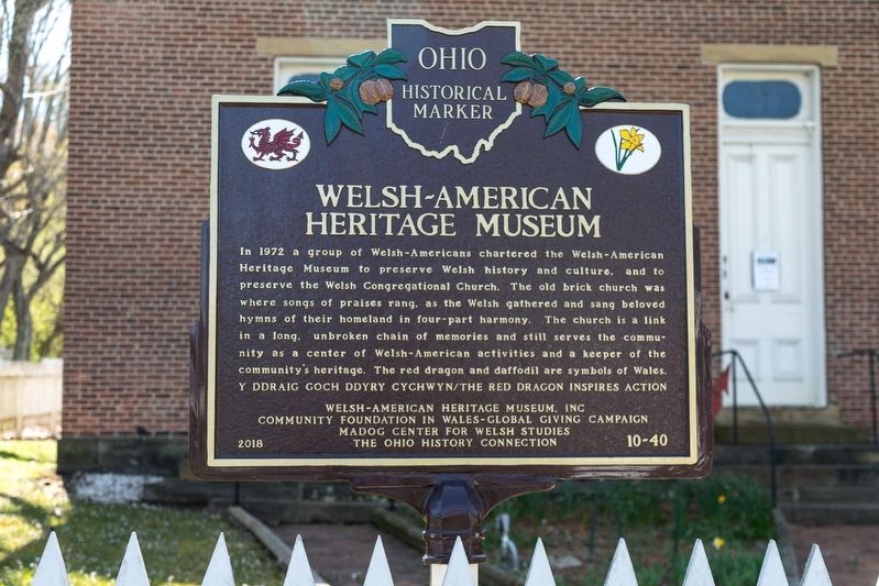 Welsh-American Heritage Museum side of marker image. Click for full size.