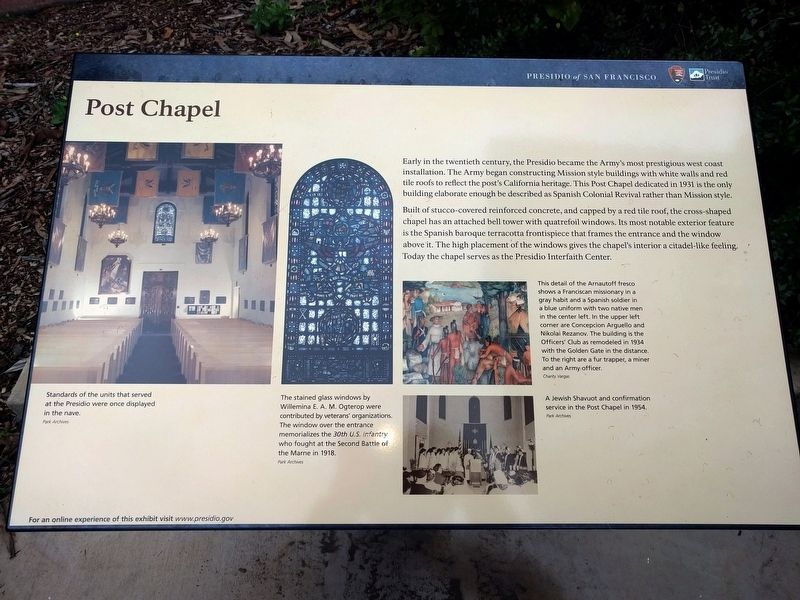 Post Chapel Marker image. Click for full size.