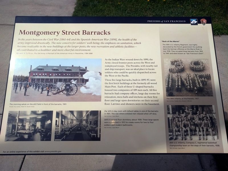 Montgomery Street Barracks Marker image. Click for full size.