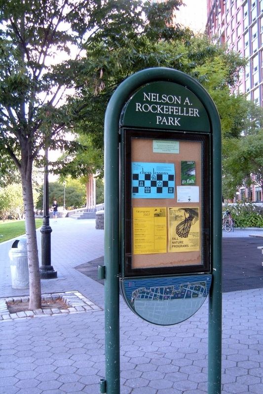 Rockefeller Park Marker. Click for full size. Rockefeller Park Marker image. Click for full size.