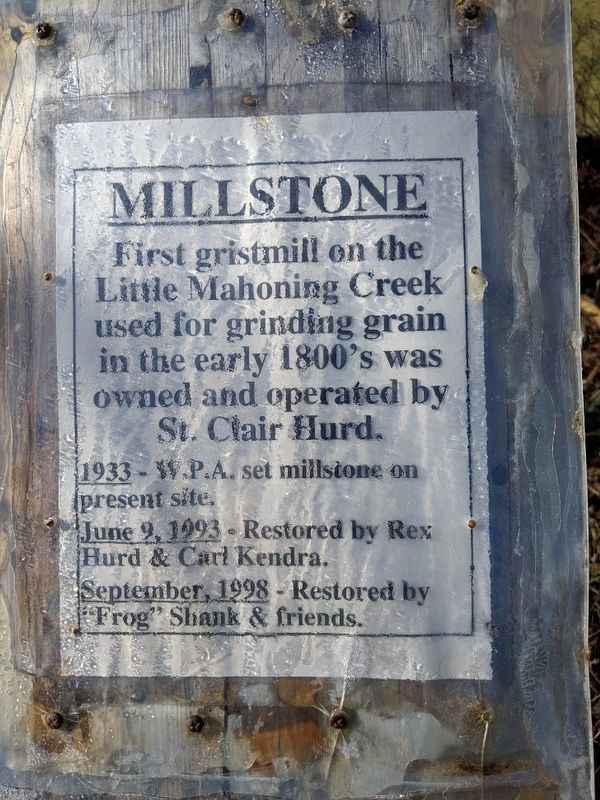 Millstone Marker image. Click for full size.