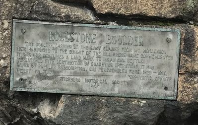 Rollstone Boulder Marker image. Click for full size.