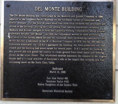 Del Monte Building Marker image. Click for full size.