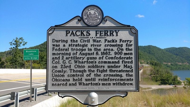 Pack's Ferry Marker. Click for full size. Pack's Ferry Marker image. Click for full size.
