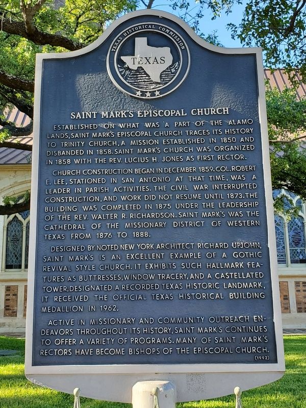 Saint Mark's Episcopal Church Marker. Click for full size. Saint Mark's Episcopal Church Marker image. Click for full size.