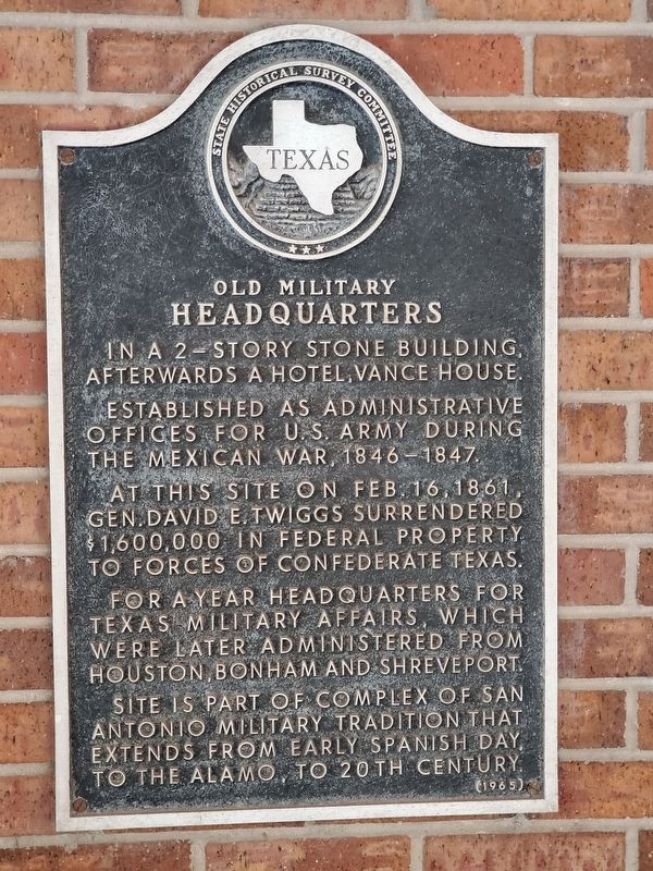 Old Military Headquarters Marker image. Click for full size.