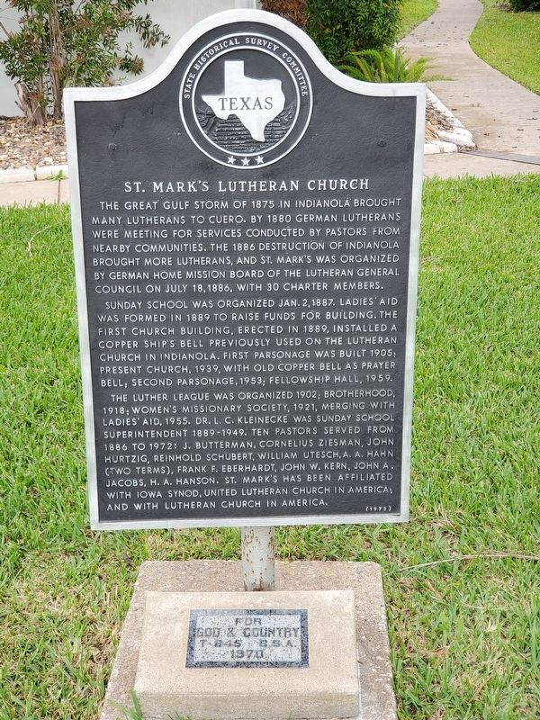 St. Mark's Lutheran Church Marker image. Click for full size.