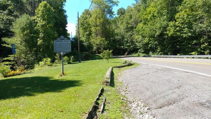 Pipestem Falls Marker. Click for full size. Pipestem Falls Marker image. Click for full size.